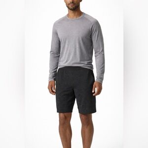 Lululemon Men’s Black Heather Training Shorts Size L | Zip Pocket Athletic